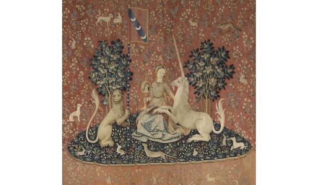 <strong>ART｜国立新美術館で『貴婦人と一角獣展』</strong>　タピスリー《貴婦人と一角獣「視覚」》 1500年頃 フランス国立クリュニー中世美術館蔵 © RMN-Grand Palais / Franck Raux / Michel Urtado / distributed by AMF–DNPartcom