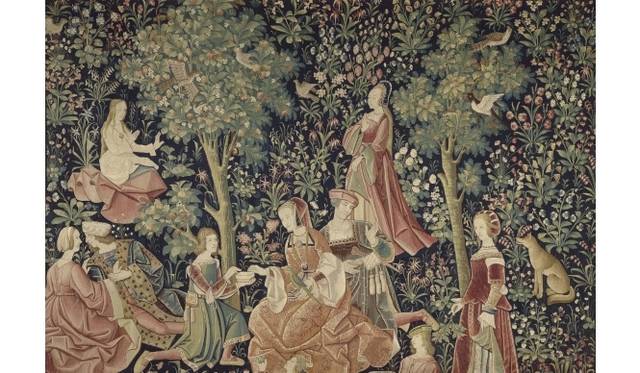 <strong>ART｜国立新美術館で『貴婦人と一角獣展』</strong>　《領主の生活》の連作タピスリー：《恋愛の情景》 1500-1520年頃 フランス国立クリュニー中世美術館蔵 ©RMN-Grand Palais / Franck Raux / distributed by AMF-DNPartcom