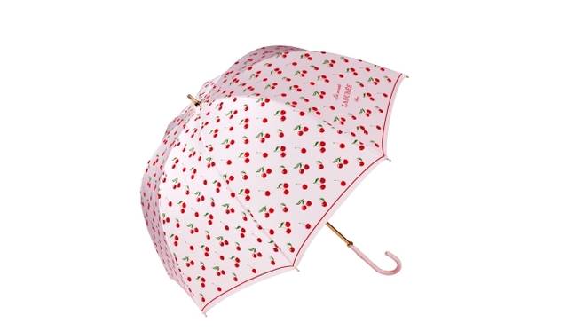 <strong>LADURÉE｜ラデュレから、傘&日傘コレクションがデビュー</strong>　雨長傘「スリーズ」　ピンク　8400円