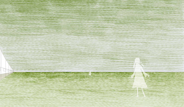 <strong>AAF通信│建築レクチュアシリーズ217</strong>　「大学のカフェテリア」 120m（L）×80m（W）の巨大な建築だが、空間内に柱が一本も存在しない建築