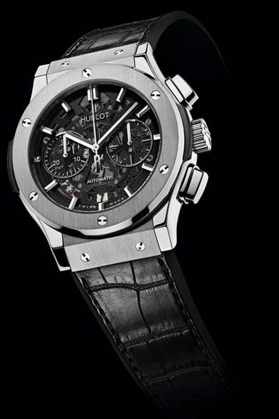 「Classic Fusion Chrono Aero｜クラシック・フュージョン アエロフュージョン クロノグラフ チタニウム」　ケース径45mm、チタンケース、152万2500円（ブラックラバーアリゲーター）／163万8000円（チタン）ともに予価、今秋発売予定