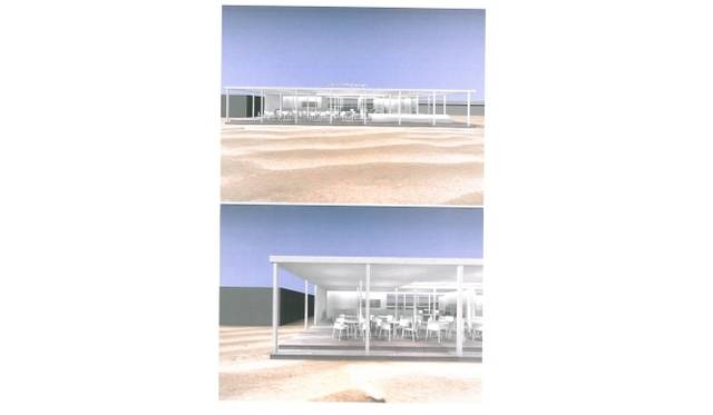 <strong>Café de Ropé La mer｜ビーチハウス『カフェ ロペ ラ メール』が一色海岸にオープン</strong>　今年のカフェイメージ 　© 2014 GENERAL DESIGN CO.,LTD