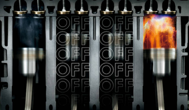 アクティブシリンダーマネジメント（ACT）の低負荷時動作イメージ