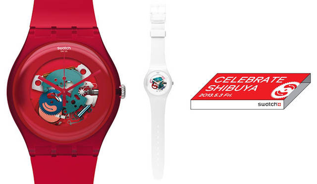 <strong>SWATCH｜スウォッチ</strong>　グランド・オープンを記念して、スウォッチストア渋谷限定スペシャル・パッケージ入り「NEW GETN LACQUARED コレクション」の2本セットを特別価格（1万500円）で128セット販売