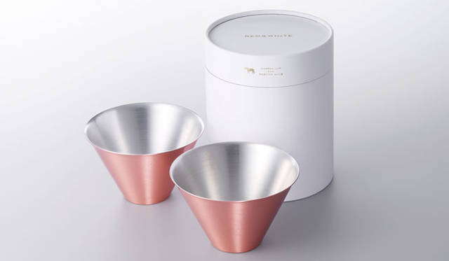 <strong>織田幸銅器</strong>　銅製品専門ブランド「RED&WHITE」　第一弾商品 銅カップ「RED&WHITE」　マット2個入