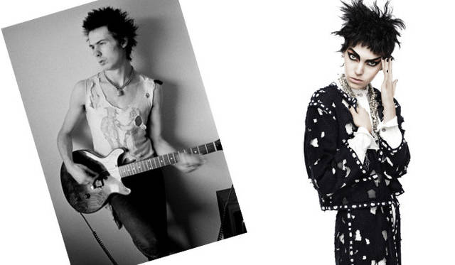 <strong>ART FILE 19｜「Punk: Chaos to Couture」</strong> 左：Sid Vicious, 1977Courtesy of The Metropolitan Museum of Art, Photograph © Dennis Morris - all rights reserved　右：Karl Lagerfeld (French, born Hamburg, 1938) for House of Chanel (French, founded 1913)Vogue, March 2011Courtesy of The Metropolitan Museum of Art, Photograph by David Sims