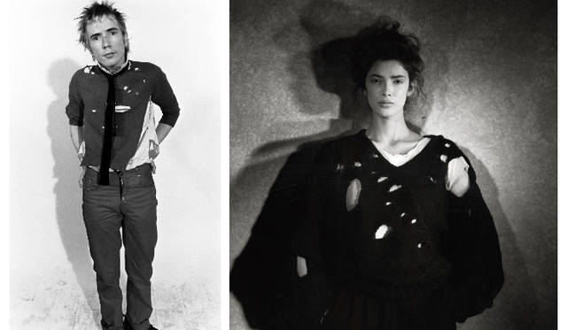 <strong>ART FILE 19｜「Punk: Chaos to Couture」</strong>　左：John Lydon, 1976Courtesy of The Metropolitan Museum of Art, Photograph by Richard Young/Rex USA　右：Rei Kawakubo (Japanese, born 1942) for Comme des Garçons (Japanese, founded 1969), 1982Courtesy of The Metropolitan Museum of Art, Photograph by Peter Lindbergh19.Jordan, 1977Courtesy of The Metropolitan Museum of Art, Photograph from Rex USA20.Rodarte (American, founded 2005)Vogue, July