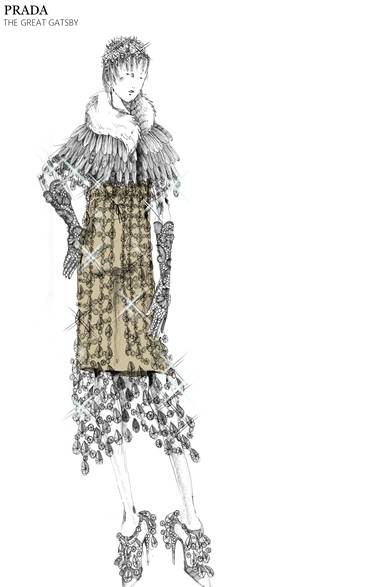 キャリー・マリガン着用のドレスであり、クリスタルを全体にあしらっている。