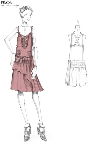 胸元とウエスト部分にゴールド、メタルやリングキューブの形をした小さな刺繍がポイント。ハンドペイントしたペールピンクのシルクリネン素材の膝丈ドレス。