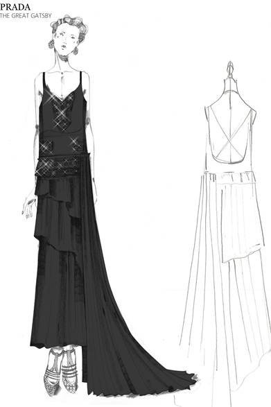 小さなゴールドとメタルのリングやキューブを刺繍であしらったリネンシルク素材のドレス。ハンドペイントでブラックに仕上げている。