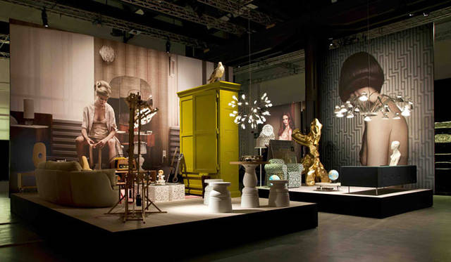 <strong>青木昭夫がリポートする「2013年サローネビューイング」</strong>　「moooi（モーイ）」新作である黄色のクローゼットはスタジオ・ジョブによるPaper Wardrobe。ネジを使わず簡単に組み立てができる。Photo by Valentina Zanobelli 