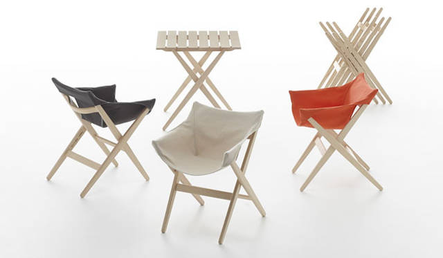 <strong>青木昭夫がリポートする「2013年サローネビューイング」</strong>　「MATTIAZZI」ジャスパー・モリソンが手がけたチェアFIonda。折り畳むことで非常にコンパクトになる