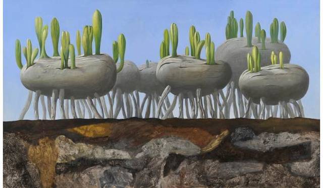 <strong>ART｜『レオ・レオニ 絵本のしごと』展がBunkamuraザ・ミュージアムで開催</strong>　<br />「メデタシ」　1973年 「平行植物」シリーズより　Works by Leo Lionni, On Loan By The Lionni Family