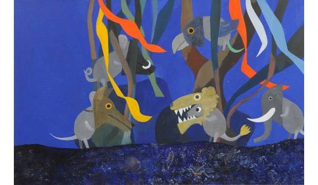 <strong>ART｜『レオ・レオニ 絵本のしごと』がBunkamura ザ・ミュージアムで開催</strong>　<br />「みどりのしっぽのねずみ」　1973年　The Green Tail Mouse　©1973 by Leo Lionni, renewed 2001 by Nora Lionni and Louis Mannie Lionini/ Pantheon　Works by Leo Lionni, On Loan By The Lionni Family 