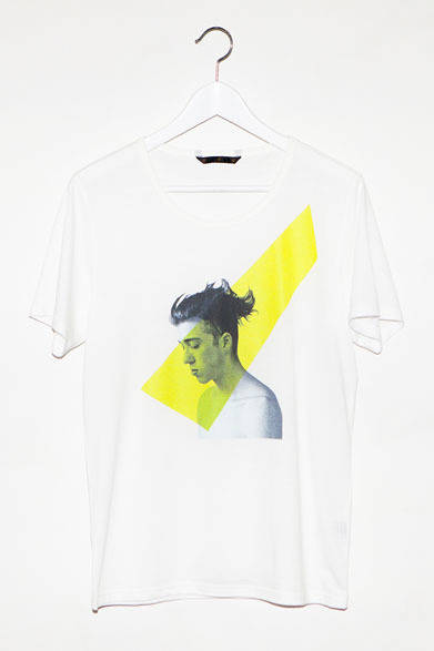 <strong>ato｜アトウ</strong>　 ato×Thomas Dozol コラボレーション　「Evan（Flame , Yellow）, 2013」　Tシャツ1万2600円