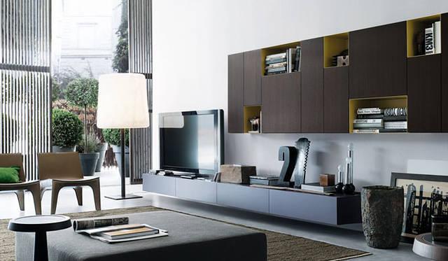 <strong>ACTUS｜アクタス</strong>　「Poliform（ポリフォーム）」　システムユニット「SINTESI（シンテジ）」（1998）。1998年、カルロ・コロンボによりデザインされ、現在ではポリフォームの代表的なアイテムとして知られる