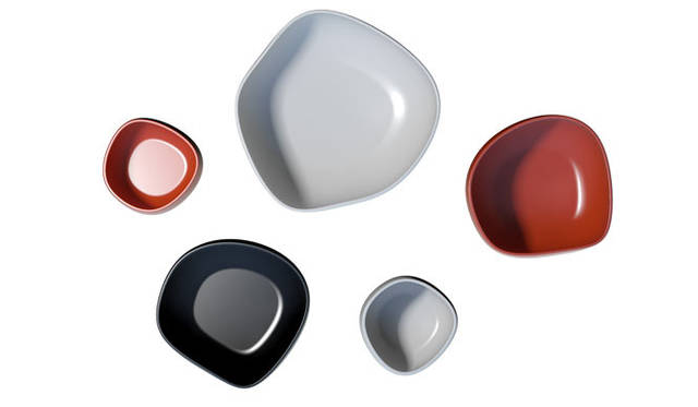 <strong>Italesse｜イタレッセ</strong>　 デザインオフィスnendoデザインのボウルセット「Pebble」