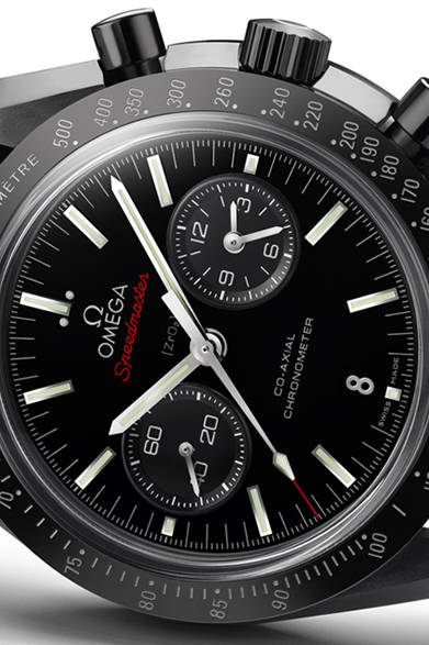 「Speedmaster in black ceramic – “Dark Side of the Moon”｜スピードマスター ムーンウォッチ“ダークサイド・オブ・ザ・ムーン”」