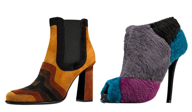 <strong>Roger Vivier｜ロジェ ヴィヴィエ</strong>　左から ウォールペーパー[H10cm] 19万5300円、プリズミック[H12cm] 29万7150円