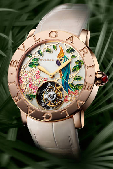 レディス初のキュートなコンプリケーションウォッチ「ブルガリ・ブルガリ トロピカルガーデン トゥールビヨン 」