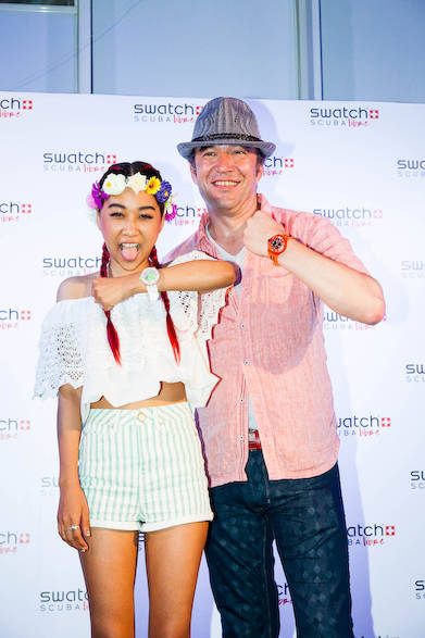 青山テルマさん、スウォッチグループジャパン株式会社代表取締役社長 クリストフ・サビオ氏