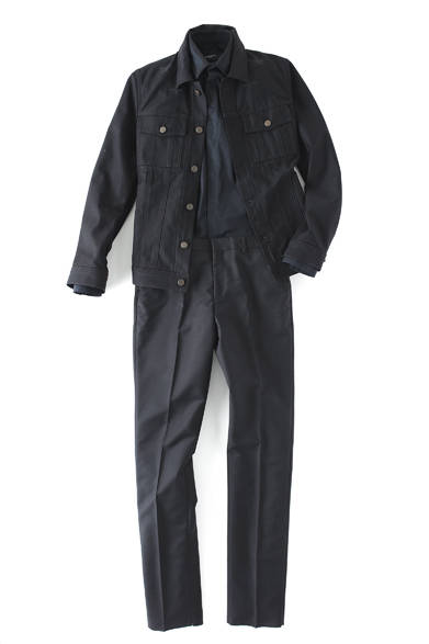 <strong>HANKYU MEN’S TOKYO<br /><br /> 2013-14 AUTUMN & WINTER COLLECTION<br /><br />  THEME｜FRENETIC<br />BRAND｜GIVENCHY BY RICCARDO TISCI</strong> <br /> <br />  デニムジャケットとシャツは7月下旬入荷予定。デニムジャケット10万9200円、シャツ3万1500円、パンツ4万7250円（ジバンシィ バイ リカルド ティッシ／阪急メンズ東京2階）