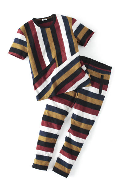 <strong>HANKYU MEN’S TOKYO<br /><br /> 2013-14 AUTUMN & WINTER COLLECTION<br /><br />  THEME｜FRENETIC<br />BRAND｜KENZO</strong> <br /> <br />   トップス4万950円、パンツ6万1950円（ケンゾー／阪急メンズ東京4階「ガラージュ D.エディット」）