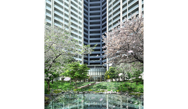 計画敷地内の緑地空間「万緑の杜」