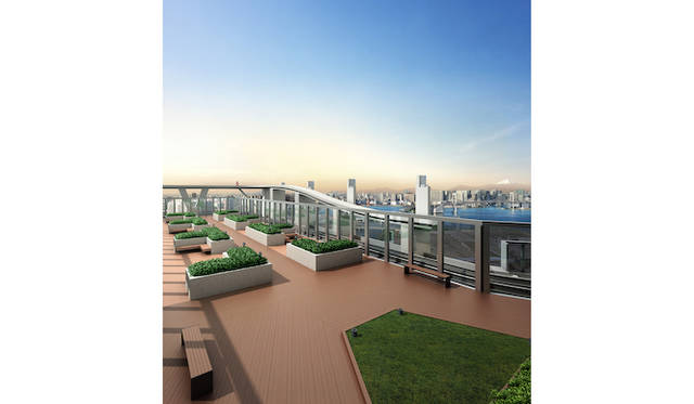 計画敷地内の緑地空間「万緑の杜」