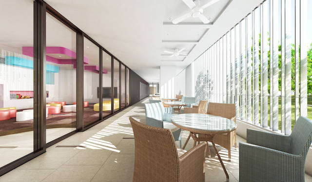 計画敷地内の緑地空間「万緑の杜」