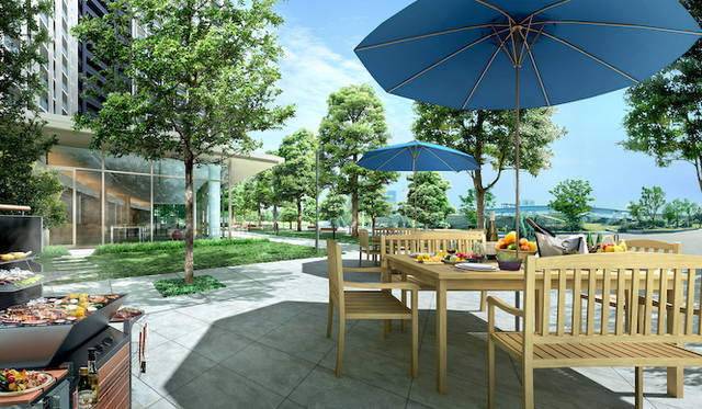 計画敷地内の緑地空間「万緑の杜」