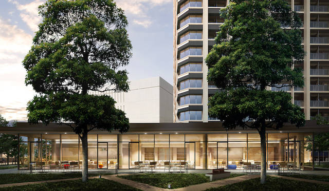 計画敷地内の緑地空間「万緑の杜」