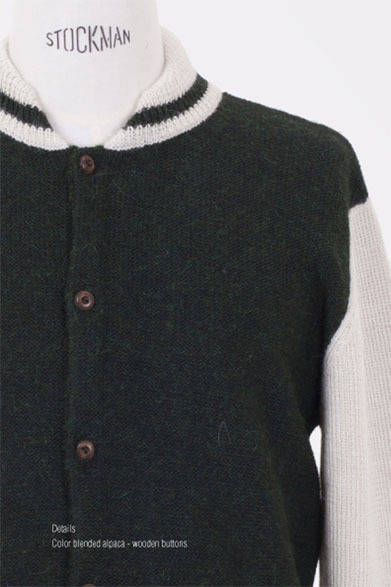 <strong>MONSIEUR LACENAIRE｜ムッシュー・ラスネール</strong>　2013-14年秋冬コレクション　「TEDDY」KNITTED VARSITY JACKET