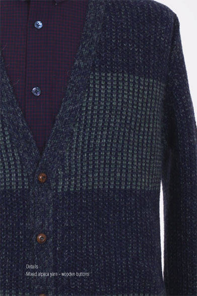 <strong>MONSIEUR LACENAIRE｜ムッシュー・ラスネール</strong>　2013-14年秋冬コレクション　「MAURICE, ANDRÉ & MATHIAS」HONEYCOMB STRIPES