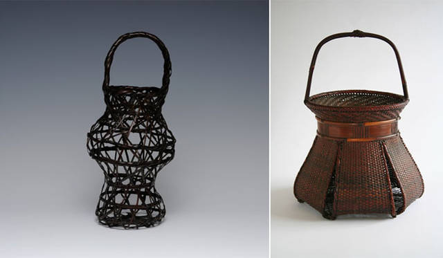 <strong>Cassina ixc.｜カッシーナ・イクスシー</strong>　「竹籠展 - 伝えたい美しいもの」　竹龍斎（左）、三斎