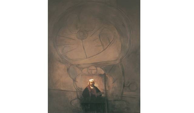 <strong>ART｜東京都美術館で『福田美蘭展』</strong>　《レンブラント―パレットを持った自画像》 2002 年 藤子・F・不二雄プロ蔵
