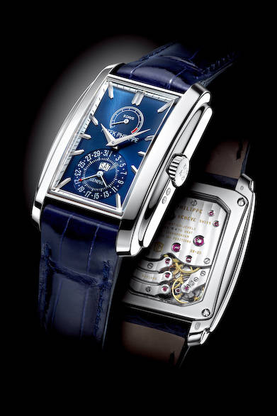 「Ref. 5200 Gondolo 8 Days, Day & Date Indication｜8日巻ゴンドーロ Ref.5200」　ケース径縦46.9×横32.4mm、18KWGケース、手巻き、パワーリザーブ｜約192時間（＝8日間）、521万8500円、年末発売予定