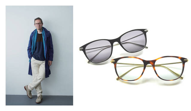 <strong>Continuer｜コンティニュエ</strong>　「EnaLloid」×「NAISSANCE」コラボレーション　左／NAISSANCE 2014SSLOOK。右／今秋発売のコラボモデル第3弾「Mod.David-2」各3万450円