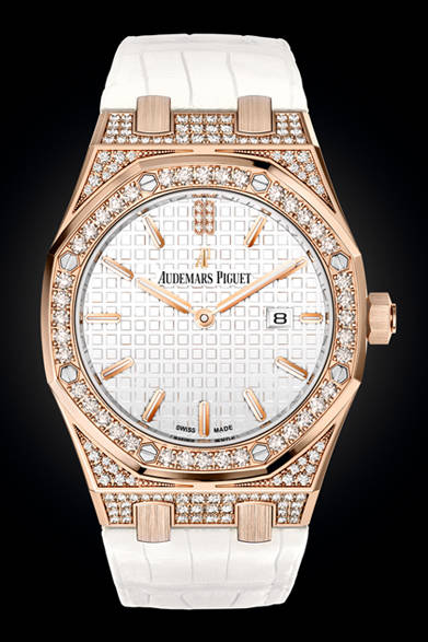 Royal Oak Quarz｜ロイヤル オーク・クォーツ<br />ケース径33mm、18KPGケース、クォーツ「キャリバー2713」、合計172個のダイヤモンド（約1.89カラット）、294万円