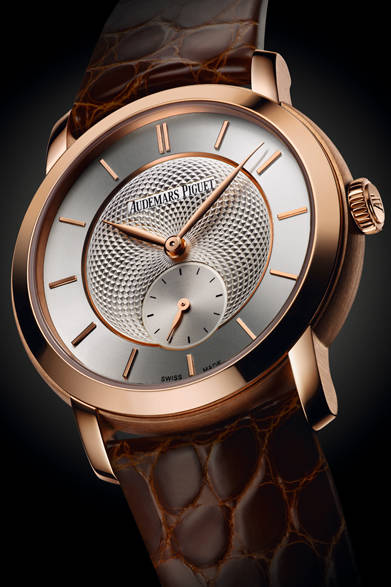 Jules Audemars Small Seconds｜ジュール オーデマ・スモールセコンド<br />ケース径33mm、18KPGケース、手巻き、自社製ムーブメント「キャリバー3090」、パワーリザーブ約48時間、157万5000円（18KPGケース×ブラウンクロコダイルストラップ）