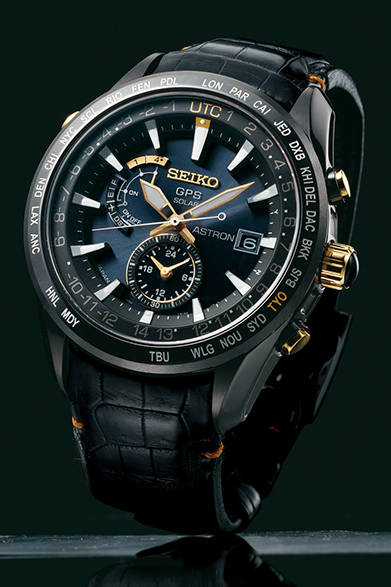 セイコーアストロン セイコー腕時計100周年服部金太郎特別限定モデル<br />ケース径47mm、硬質ブラックコーティング・ブライトチタンケース、GPSソーラーウォッチ、10気圧防水、世界限定5000本（うち日本国内2700本）、29万4000円、9月20日全世界同時発売