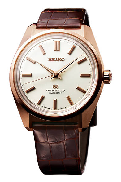 グランドセイコー ヒストリカルコレクション「44GS」限定モデル（復刻デザイン・手巻）<br />18KPGケースモデル、157万5000円、世界限定70本