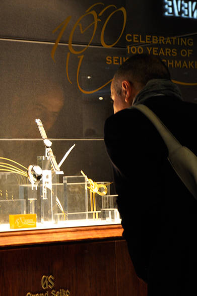 1960年から半世紀以上続く歴史あるブランド「グランドセイコー」をフィーチャーした、バーゼルワールド会場内のセイコーブースにて