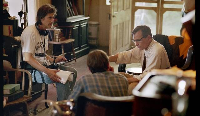 撮影現場の様子。左がウォルター・サレス監督