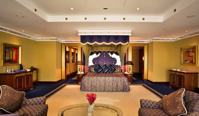 プレジデンシャルスイートのベッドルーム