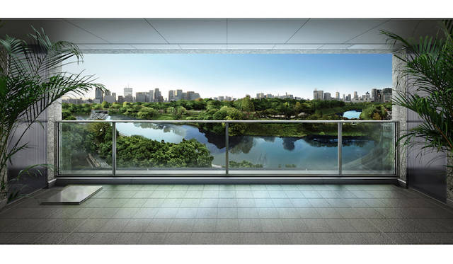 「千鳥ヶ淵」「皇居の森」「丸の内のビル群」を一望