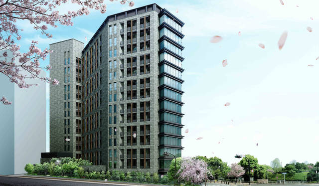 外観パース（内堀通り側）