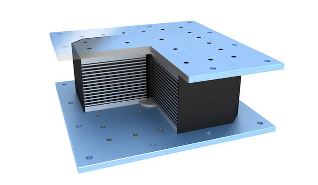 免震装置（鉛プラグ入り積層ゴム・天然ゴム系積層ゴム）