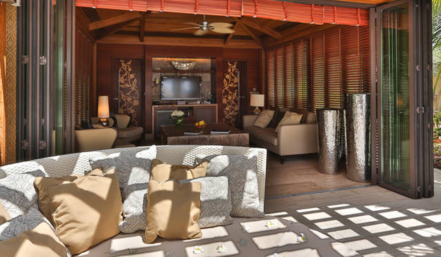 カバナのなかはまるで家のよう