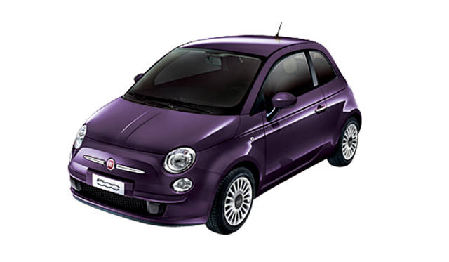 限定車 Fiat 500 Stile　ボディーカラーはドルチェ パープル
